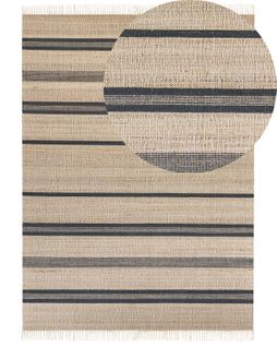 Tapis En Jute Beige Et Gris 160 X 230 Cm Talpur