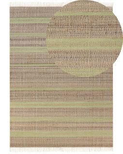 Tapis En Jute Beige Et Vert Clair 160 X 230 Cm Talpur