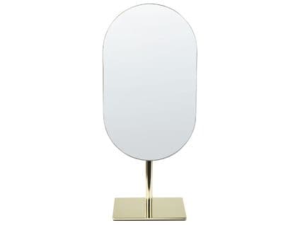 Miroir De Maquillage 21 X 43 Cm Doré Cantal
