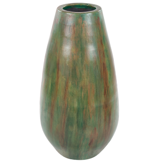 Terre Cuite Vase Décoratif 50 Cm Vert Marron Amfisa