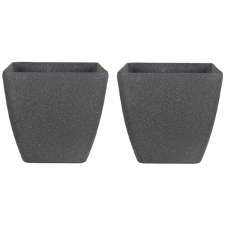 Lot De 2 Cache-pots Gris 42 X 42 X 42 Cm Zeli