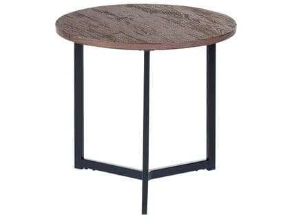 Table D'appoint Teinte Bois Sombre Et Noir Tippo