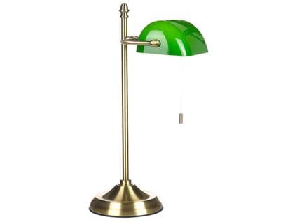 Lampe à Poser En Métal Vert Et Doré Maraval