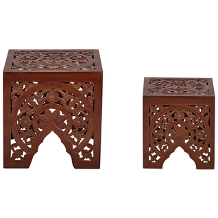 Lot De 2 Tables D'appoint Teinte Sombre Shukur