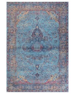 Tapis En Coton Bleu 160 X 230 Cm Kansu