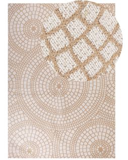 Tapis En Jute Beige Et Blanc 160 X 230 Cm Ariba