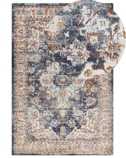 Tapis Beige Et Bleu 200 X 300 Cm Dvin