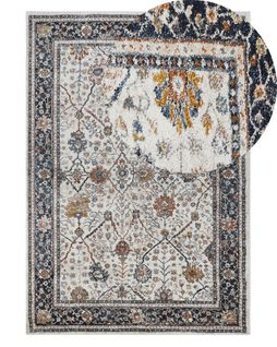 Tapis Beige Et Bleu 160 X 230 Cm Arates