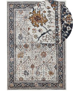 Tapis Beige Et Bleu 200 X 300 Cm Arates