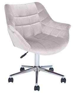 Chaise De Bureau Velours Gris Labelle