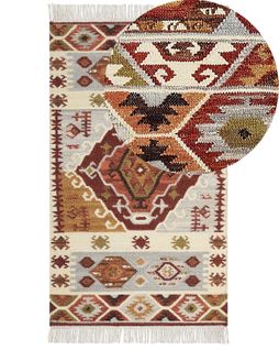 Tapis Kilim En Laine Multicolore 80 X 150 Cm Proshyan