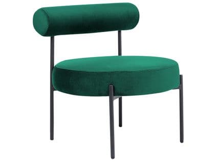 Velours Fauteuil Vert Émeraude Alpha