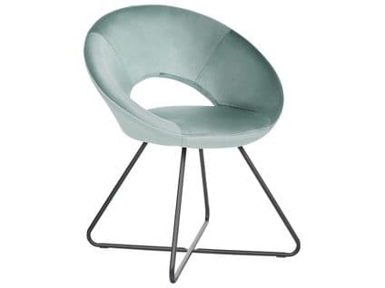 Fauteuil Design En Velours Vert Menthe Rachel