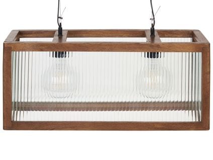 Lampe Suspendue En Bois De Manguier Clair Penna