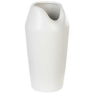 Grès Vase Décoratif 33 Cm Blanc Apamea