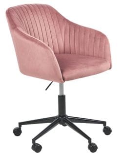 Chaise De Bureau Velours Rose Venice