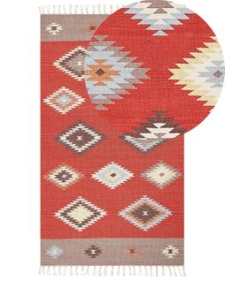 Tapis Kilim En Coton 80 X 150 Cm Multicolore Lorut