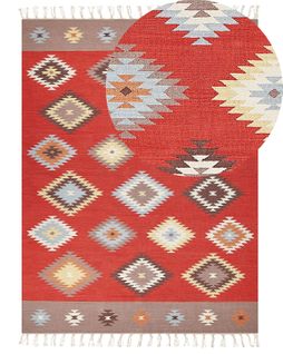 Tapis Kilim En Coton 160 X 230 Cm Multicolore Lorut