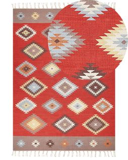 Tapis Kilim En Coton 200 X 300 Cm Multicolore Lorut