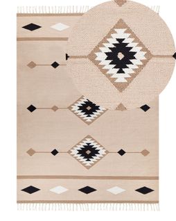 Tapis Kilim En Coton 140 X 200 Cm Multicolore Berdik