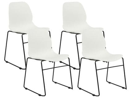Chaise De Conférence Set De 4 Blanc Panora