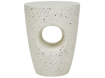Table D'appoint Blanche Effet Terrazzo Edolo