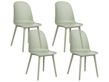 Chaise De Salle à Manger Set De 4 Vert Clair Emory