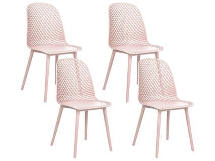 Chaise De Salle à Manger Set De 4 Rose Pastel Emory