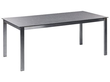 Table De Jardin 180 X 90 Cm Verre Noir Cosoleto
