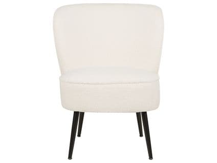 Bouclé Fauteuil Blanc Voss