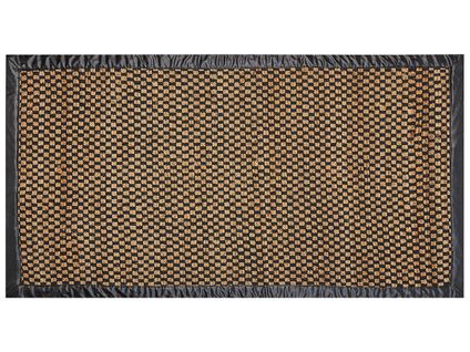 Tapis En Jute Noir Et Beige 80 X 150 Cm Gerce