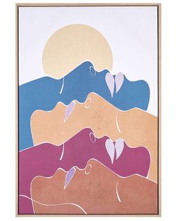 Tableau Décoratif Multicolore Abstrait 63 X 93 Cm Fasano