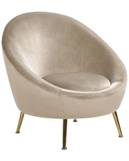Velours Fauteuil Taupe Langa