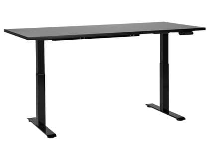 Table à Hauteur Ajustable Électrique 180 X 80 Cm Noir Destines