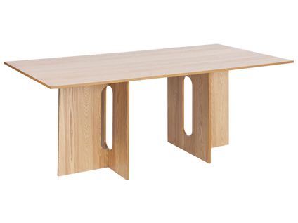 Table De Salle À Manger 200 X 100 Cm En Bois Clair Corail