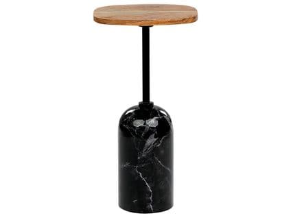 Table D'appoint Bois Clair Et Noir Oasis