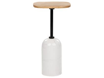 Table D'appoint Bois Clair Et Blanc Oasis