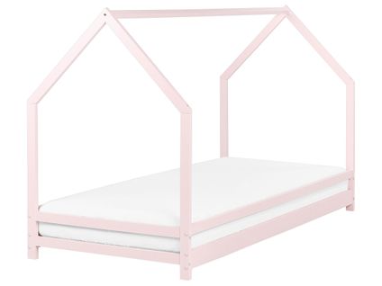 Lit Simple 90 X 200 Cm En Bois Rose Pastel Appy