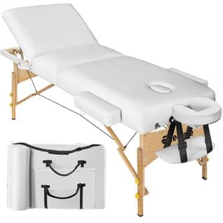 Table De Massage Pliante 3 Zones - 13 Cm D'épaisseur + Housse - Blanc