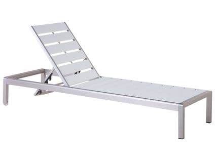 Chaise Longue Blanche En Aluminium Nardo