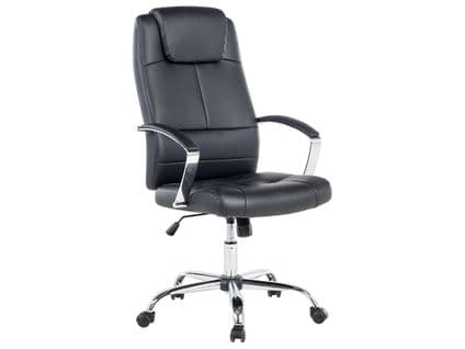 Fauteuil De Bureau Cuir Pu Noir Winner