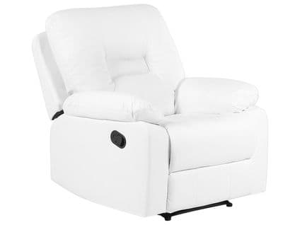 Fauteuil Cuir Pu Blanc Bergen