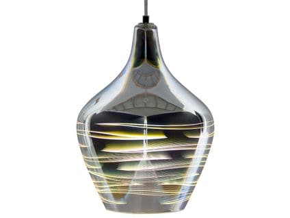 Lampe Suspension En Forme Évasée Argenté Sangone