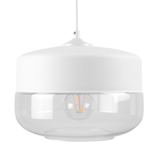 Lampe Suspension Blanc En Verre Transparent Murray