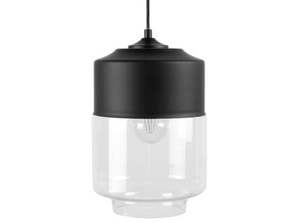 Lampe Suspension Noir En Verre Transparent Jurua