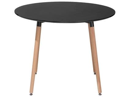 Table De Salle à Manger Noire 90 Cm Bovio