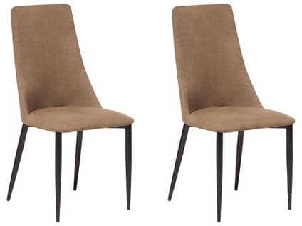 Lot De 2 Chaises Marron Doré Clayton