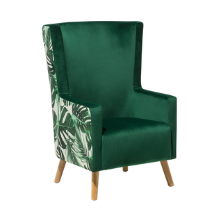 Velours Fauteuil Vert Foncé Oneida