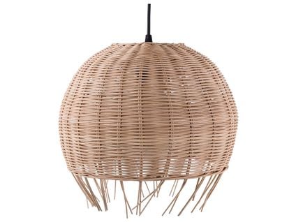 Lampe Suspension En Rotin Clair Drino