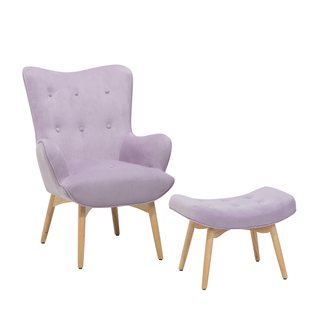 Velours Fauteuil Violet Vejle